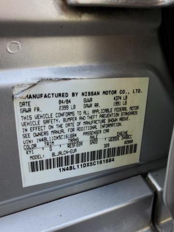 Photo 11 VIN: 1N4BL11DX5C161684 - NISSAN ALTIMA SE 