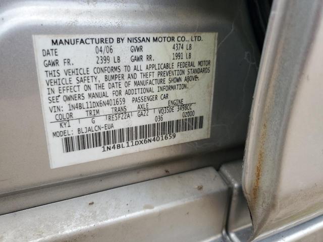 Photo 11 VIN: 1N4BL11DX6N401659 - NISSAN ALTIMA SE 