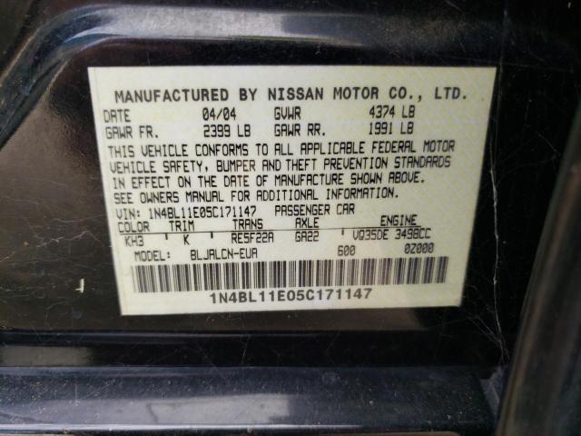 Photo 11 VIN: 1N4BL11E05C171147 - NISSAN ALTIMA 