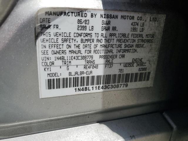 Photo 12 VIN: 1N4BL11E43C308779 - NISSAN ALTIMA SE 