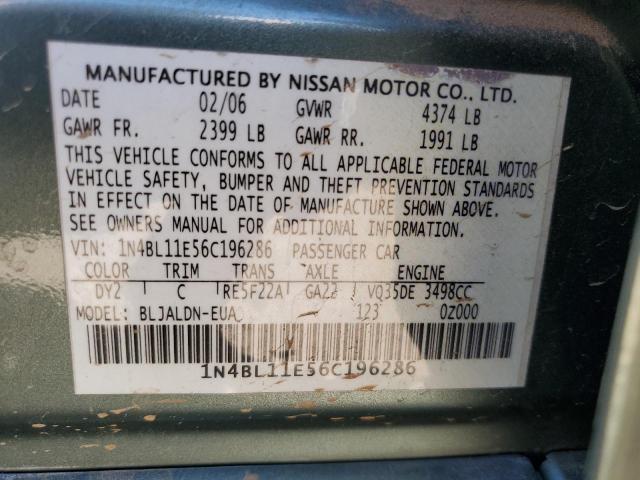 Photo 11 VIN: 1N4BL11E56C196286 - NISSAN ALTIMA SE 