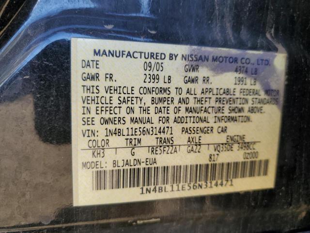 Photo 11 VIN: 1N4BL11E56N314471 - NISSAN ALTIMA SE 