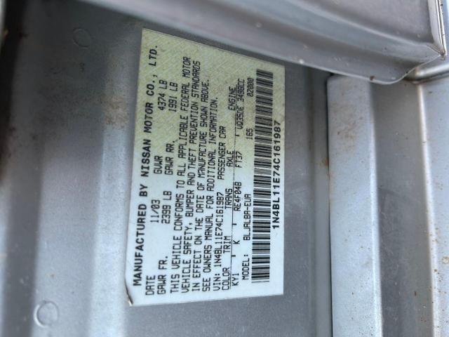 Photo 9 VIN: 1N4BL11E74C161987 - NISSAN ALTIMA SE 