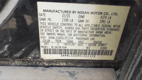 Photo 2 VIN: 1N4BL11E95C351159 - NISSAN ALTIMA 