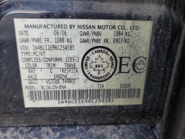 Photo 11 VIN: 1N4BL11E96C234585 - NISSAN ALTIMA SE 