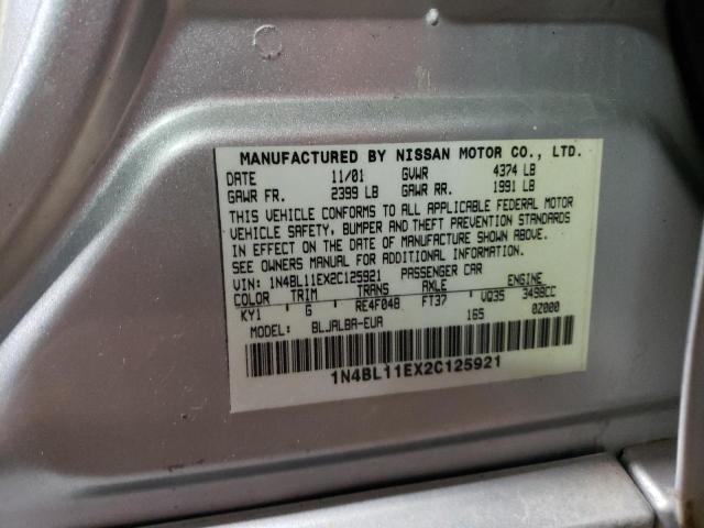 Photo 9 VIN: 1N4BL11EX2C125921 - NISSAN ALTIMA 