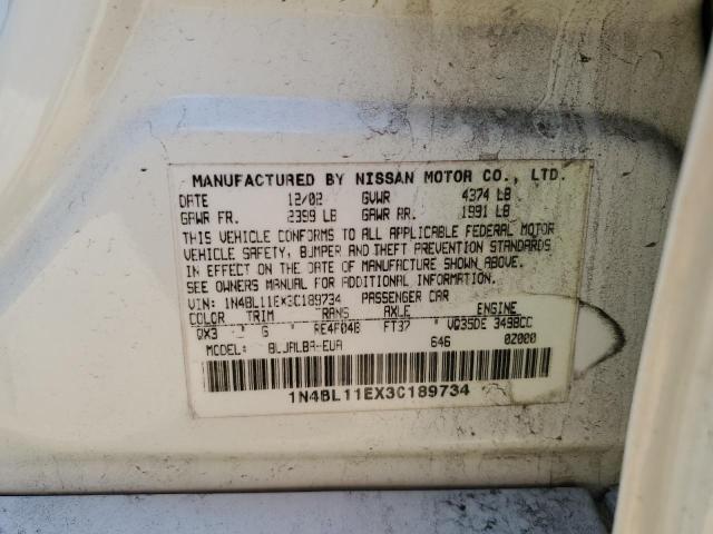 Photo 11 VIN: 1N4BL11EX3C189734 - NISSAN ALTIMA 