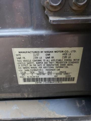 Photo 12 VIN: 1N4BL21E08N451911 - NISSAN ALTIMA 