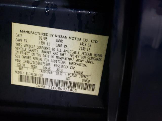 Photo 11 VIN: 1N4BL21E08N475805 - NISSAN ALTIMA 