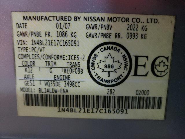 Photo 11 VIN: 1N4BL21E17C165091 - NISSAN ALTIMA 3.5 