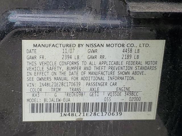 Photo 11 VIN: 1N4BL21E28C170639 - NISSAN ALTIMA 3.5 