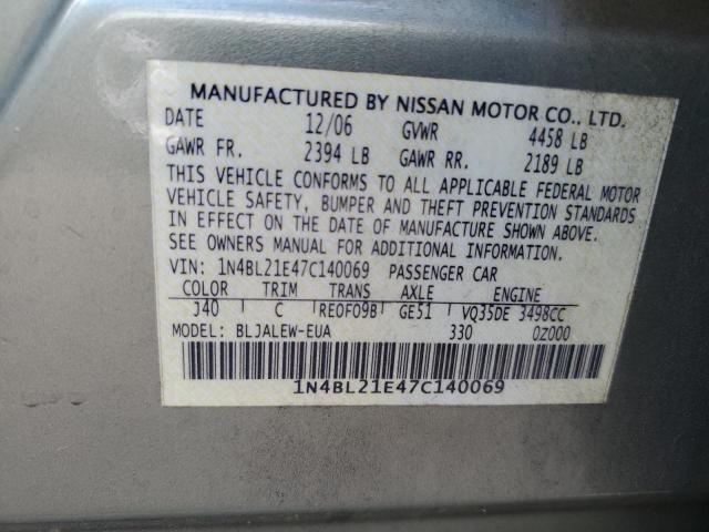 Photo 11 VIN: 1N4BL21E47C140069 - NISSAN ALTIMA 