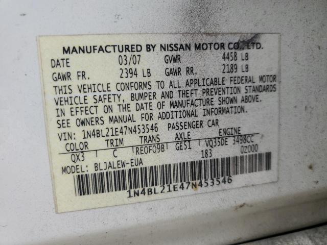 Photo 12 VIN: 1N4BL21E47N453546 - NISSAN ALTIMA 