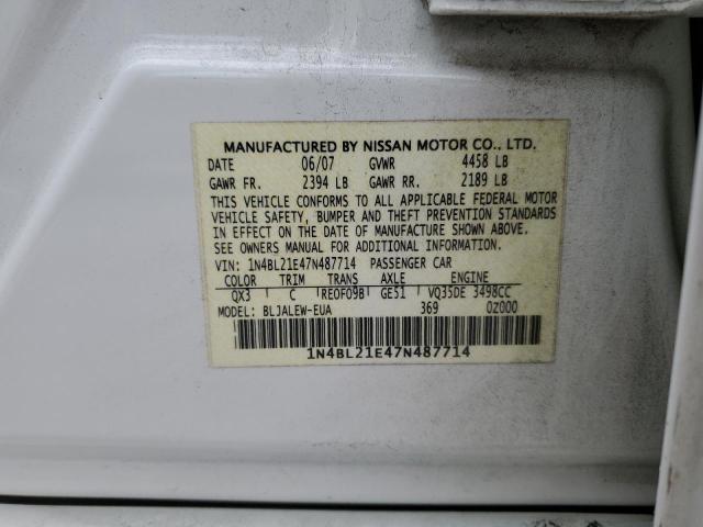 Photo 11 VIN: 1N4BL21E47N487714 - NISSAN ALTIMA 