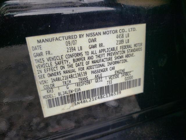 Photo 11 VIN: 1N4BL21E48C136539 - NISSAN ALTIMA 