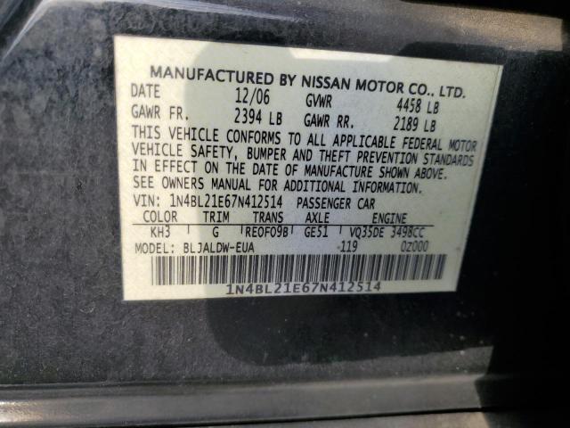 Photo 12 VIN: 1N4BL21E67N412514 - NISSAN ALTIMA 