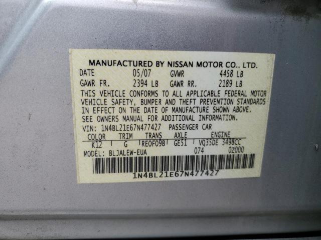 Photo 11 VIN: 1N4BL21E67N477427 - NISSAN ALTIMA 