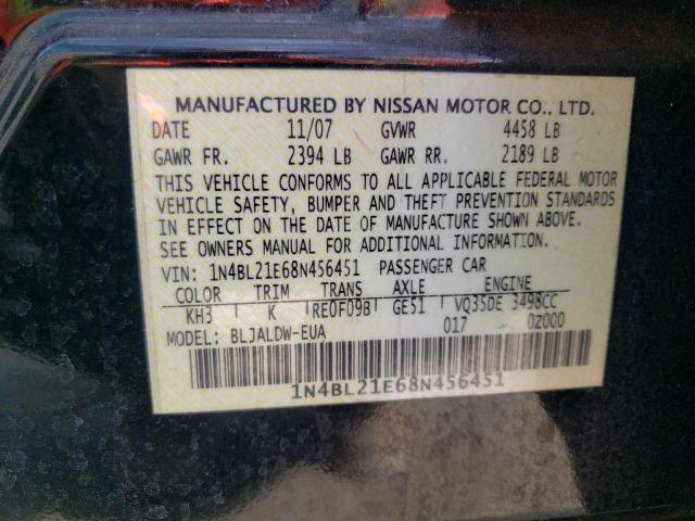 Photo 11 VIN: 1N4BL21E68N456451 - NISSAN ALTIMA 