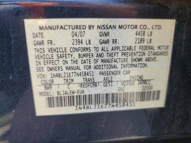 Photo 11 VIN: 1N4BL21E77N458451 - NISSAN ALTIMA 