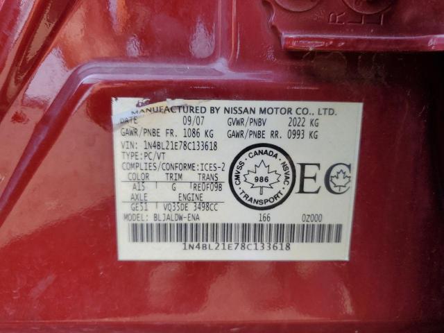 Photo 11 VIN: 1N4BL21E78C133618 - NISSAN ALITMA 