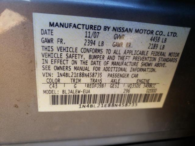 Photo 11 VIN: 1N4BL21E88N458735 - NISSAN ALTIMA 