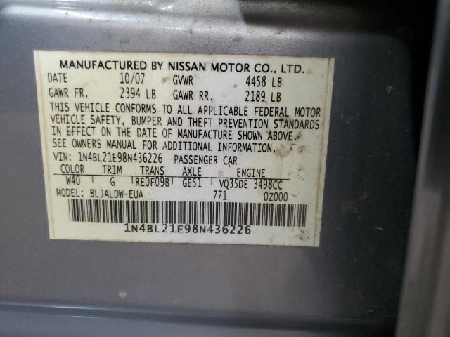 Photo 12 VIN: 1N4BL21E98N436226 - NISSAN ALTIMA 