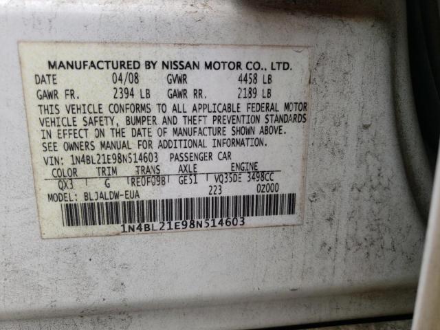 Photo 11 VIN: 1N4BL21E98N514603 - NISSAN ALTIMA 3.5 