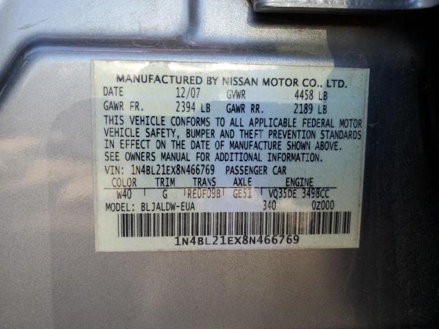 Photo 12 VIN: 1N4BL21EX8N466769 - NISSAN ALTIMA 