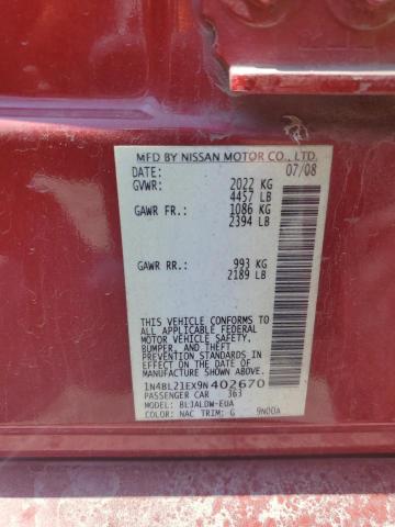 Photo 11 VIN: 1N4BL21EX9N402670 - NISSAN ALTIMA 