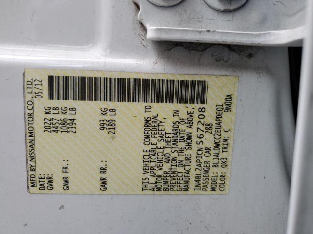 Photo 11 VIN: 1N4BL2AP1CN567208 - NISSAN ALTIMA SR 