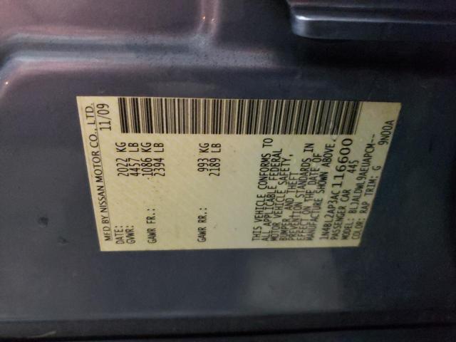 Photo 11 VIN: 1N4BL2AP3AC116600 - NISSAN ALTIMA SR 