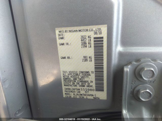 Photo 8 VIN: 1N4BL2AP3AN555980 - NISSAN ALTIMA 