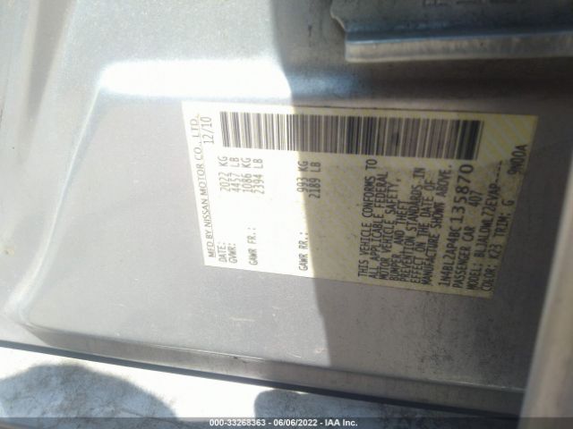 Photo 8 VIN: 1N4BL2AP4BC135870 - NISSAN ALTIMA 