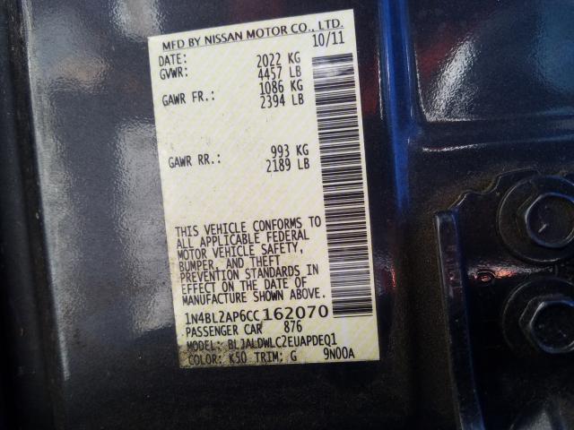 Photo 9 VIN: 1N4BL2AP6CC162070 - NISSAN ALTIMA SR 