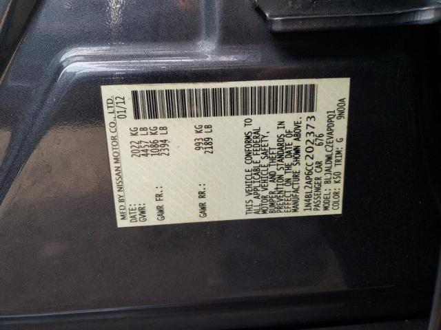 Photo 11 VIN: 1N4BL2AP6CC202373 - NISSAN ALTIMA SR 