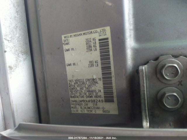 Photo 8 VIN: 1N4BL2AP9CN498249 - NISSAN ALTIMA 