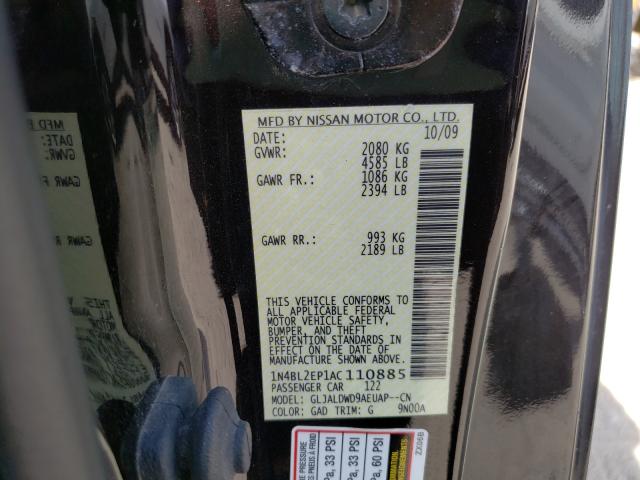 Photo 9 VIN: 1N4BL2EP1AC110885 - NISSAN ALTIMA SR 