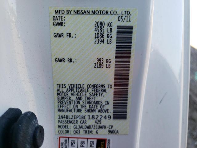 Photo 9 VIN: 1N4BL2EP1BC182249 - NISSAN ALTIMA SR 