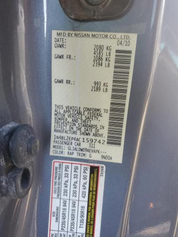 Photo 12 VIN: 1N4BL2EP4AC159742 - NISSAN ALTIMA SR 