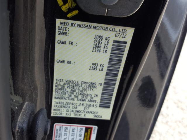 Photo 9 VIN: 1N4BL2EP4CC263845 - NISSAN ALTIMA SR 