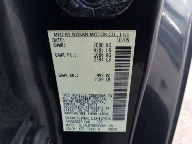 Photo 9 VIN: 1N4BL2EP9AC104204 - NISSAN ALTIMA SR 