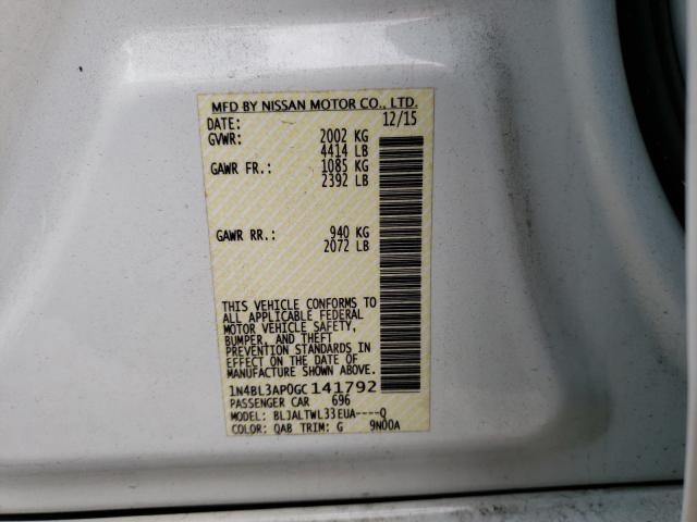 Photo 9 VIN: 1N4BL3AP0GC141792 - NISSAN ALTIMA 3.5 