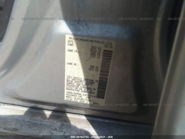 Photo 8 VIN: 1N4BL3AP0GC161914 - NISSAN ALTIMA 