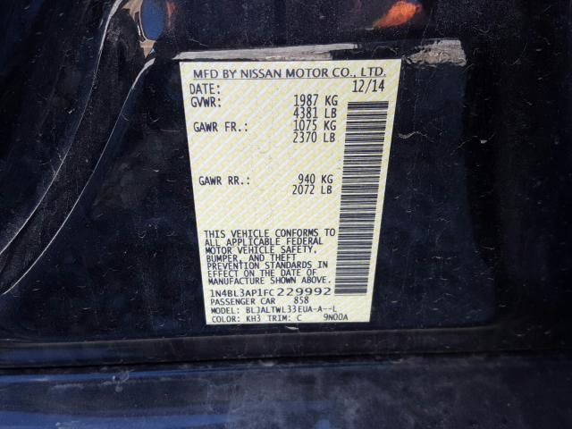 Photo 9 VIN: 1N4BL3AP1FC229992 - NISSAN ALTIMA 3.5 