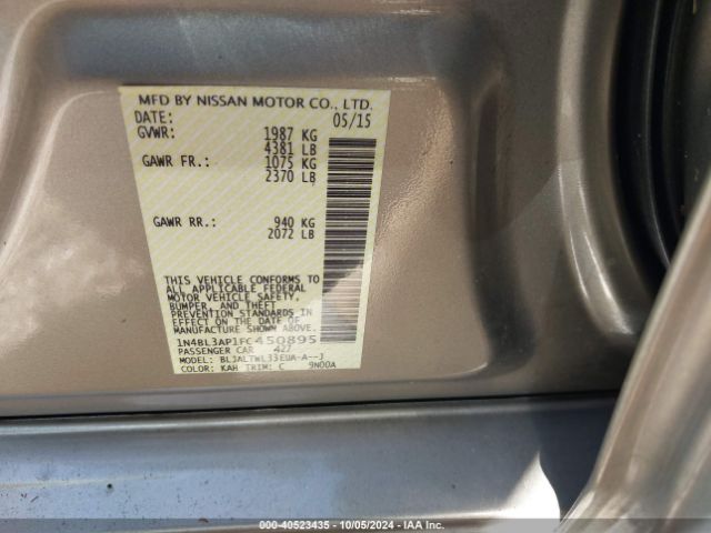 Photo 8 VIN: 1N4BL3AP1FC450895 - NISSAN ALTIMA 