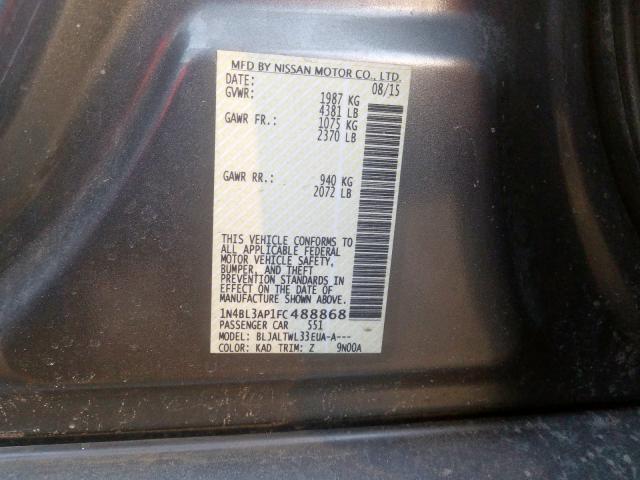 Photo 9 VIN: 1N4BL3AP1FC488868 - NISSAN ALTIMA 3.5 