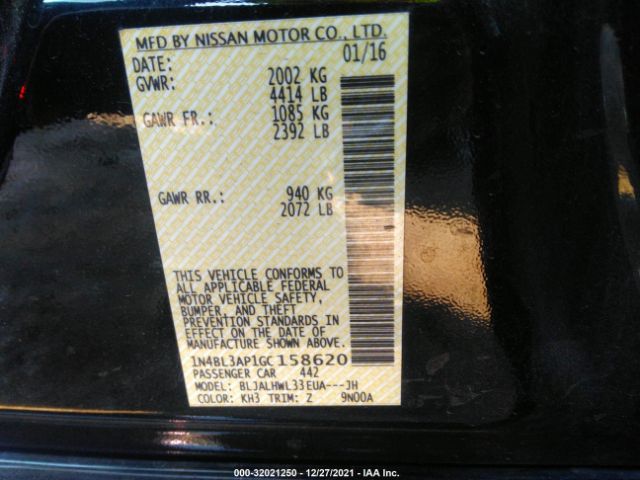 Photo 8 VIN: 1N4BL3AP1GC158620 - NISSAN ALTIMA 