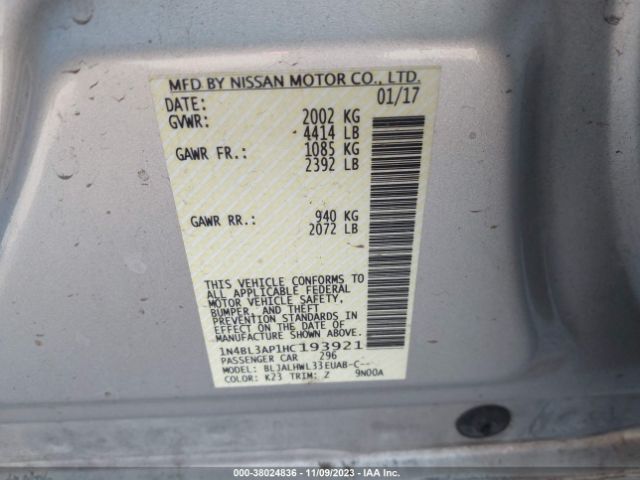 Photo 8 VIN: 1N4BL3AP1HC193921 - NISSAN ALTIMA 