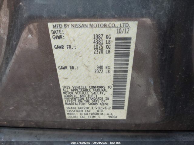 Photo 8 VIN: 1N4BL3AP2DC159562 - NISSAN ALTIMA 