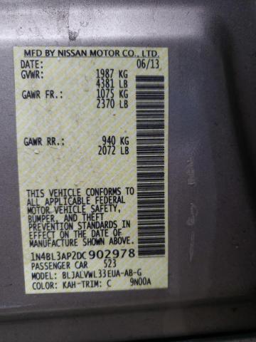 Photo 9 VIN: 1N4BL3AP2DC902978 - NISSAN ALTIMA 3.5 